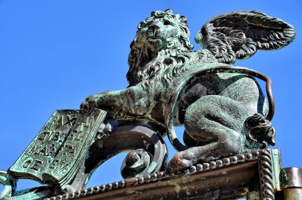 Winged Lion on Loggetta Gate in Venice, Italy - Encircle Photos