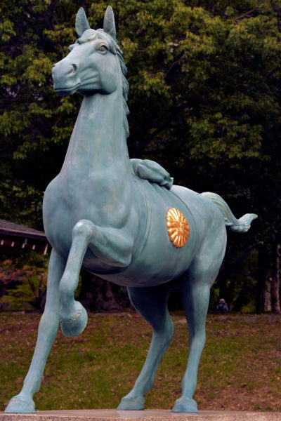 Shimme Horse at Hiroshima Gokoku Shrine in Hiroshima, Japan - Encircle Photos