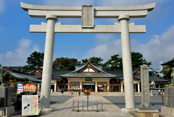 Torii at Hiroshima Gokoku Shrine in Hiroshima, Japan - Encircle Photos