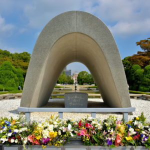 Memorial Cenotaph at Peace Memorial Park in Hiroshima, Japan - Encircle Photos