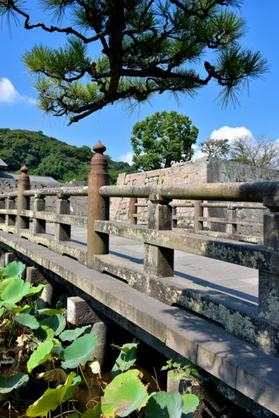Footbridge to Tsurumaru Castle Ruins in Kagoshima, Japan - Encircle Photos