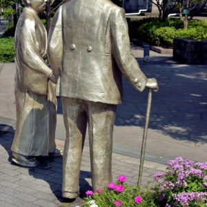 William Willis and Kanehiro Takaki Statues in Kagoshima, Japan - Encircle Photos