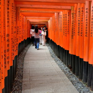 Walking Inside Senbon Torii at Fushimi Inari Taisha in Kyoto, Japan - Encircle Photos