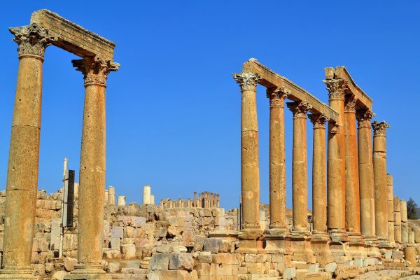 The Cardo and Temple Artemis in Ancient Jerash, Jordan - Encircle Photos