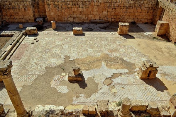 Church Mosaic Floor in Ancient Jerash, Jordan - Encircle Photos