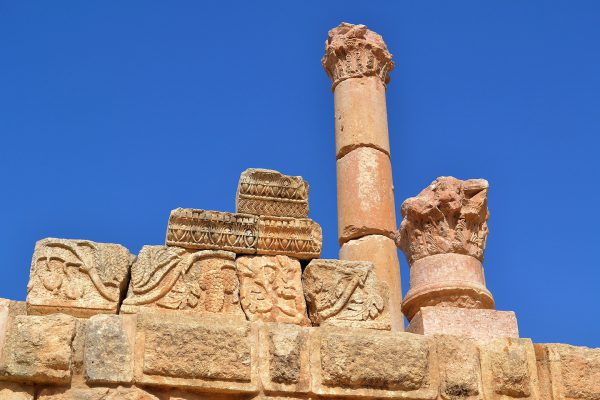 Grape Cluster Relief in Ancient Jerash, Jordan - Encircle Photos