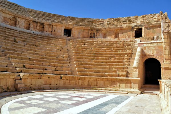 North Theater Orchestra and Seating in Ancient Jerash, Jordan - Encircle Photos