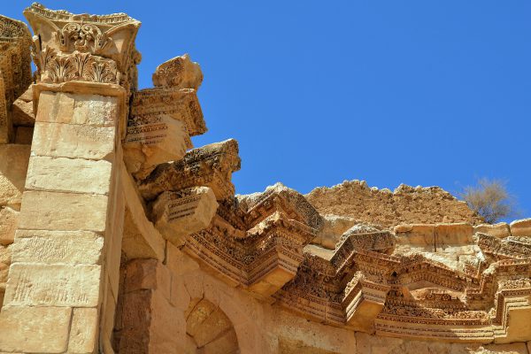 Frieze Close Up of Nymphaeum in Ancient Jerash, Jordan - Encircle Photos