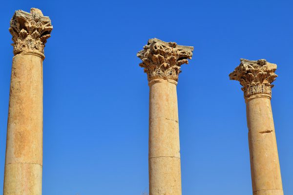 Temple of Zeus Columns in Ancient Jerash, Jordan - Encircle Photos