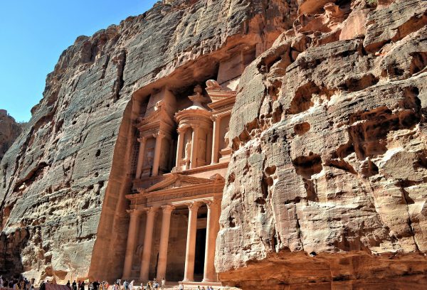 The Treasury Carved into a Cliff in Petra, Jordan - Encircle Photos