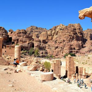 Lower Temenos of Great Temple in Petra, Jordan - Encircle Photos