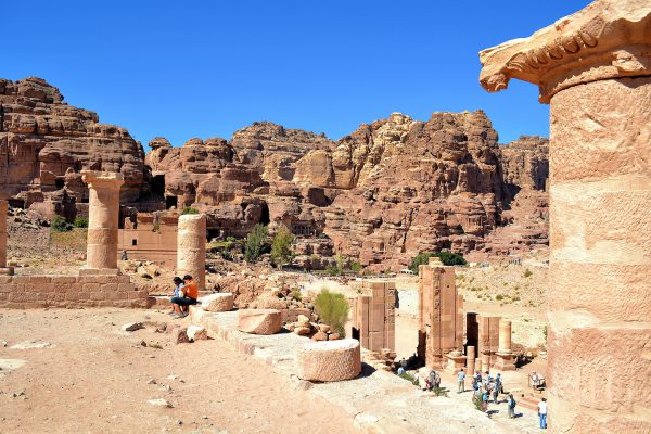 Lower Temenos of Great Temple in Petra, Jordan - Encircle Photos
