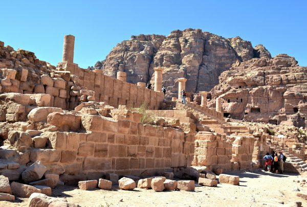 Stairs and Propylaeum of Great Temple in Petra, Jordan - Encircle Photos