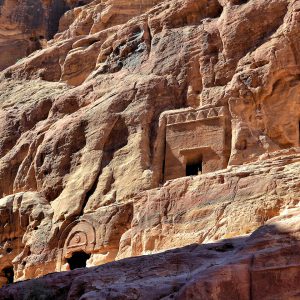 Three Tomb Types Along Street of Façades in Petra, Jordan - Encircle Photos