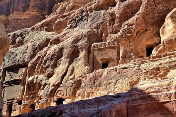 Three Tomb Types Along Street of Façades in Petra, Jordan - Encircle Photos
