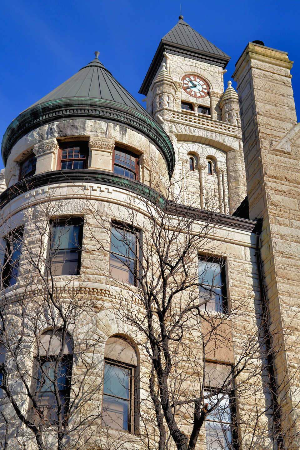 Clock and Bell Tower of WichitaSedgwick County Historical Museum in