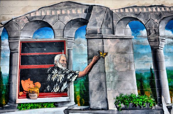 Man Painting Butterfly Mural by David Schuster in Louisville, Kentucky - Encircle Photos