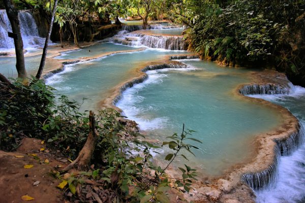 Downstream Falls and Pools at Kuang Si Falls near Luang Prabang, Laos - Encircle Photos