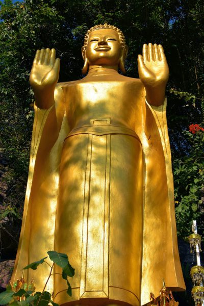 Buddha with Extended Palms on Mount Phousi in Luang Prabang, Laos - Encircle Photos