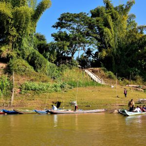 Small Community on Mekong Riverbank in Luang Prabang, Laos - Encircle Photos