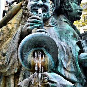 Bronze Band Water Fountain in Luxembourg City, Luxembourg - Encircle Photos