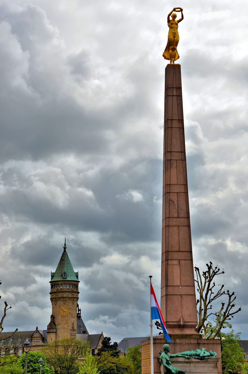 Monument of Remembrance Obelisk in Luxembourg City, Luxembourg