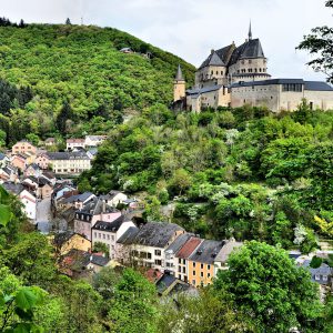 Vianden Castle and Row Houses in Vianden, Luxembourg - Encircle Photos