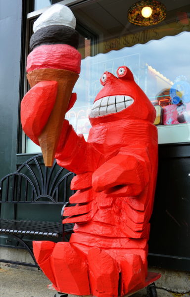 Lobster with Ice Cream Cone in Bar Harbor, Maine - Encircle Photos