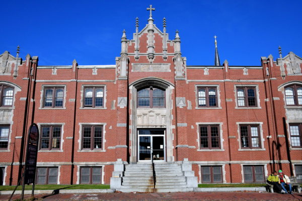 Immaculate Conception Cathedral Hall on Congress Street in Portland, Maine - Encircle Photos
