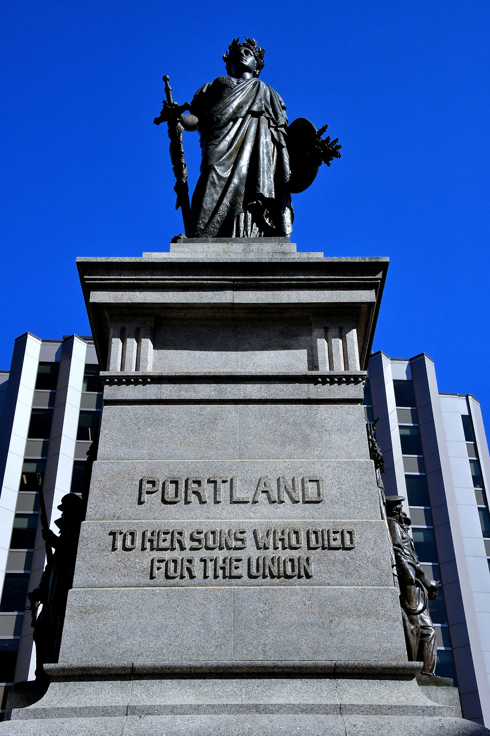 Soldiers and Sailors Monument on Congress Street in Portland, Maine - Encircle Photos