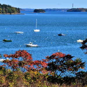 Casco Bay Islands from Eastern Promenade in Portland, Maine - Encircle Photos