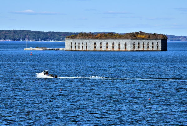 Fort Gorges from Bug Light Park in South Portland, Maine - Encircle Photos