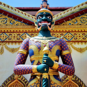 Deva Guarding Wat Chaiyamangkalaram in Pulau Tikus, Malaysia - Encircle Photos