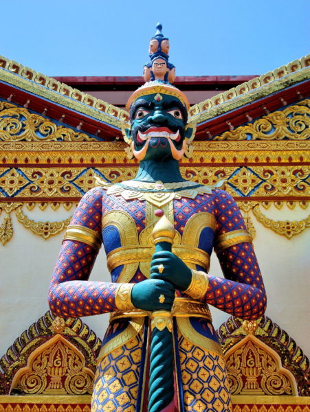Deva Guarding Wat Chaiyamangkalaram in Pulau Tikus, Malaysia - Encircle Photos