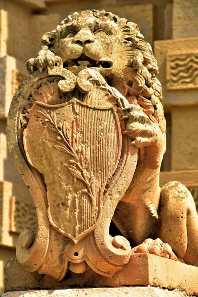 Lion Holding Shield at Main Gate of Mdina, Malta - Encircle Photos