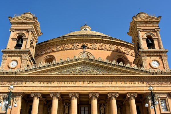 Close Up of Mosta Dome in Mosta, Malta - Encircle Photos