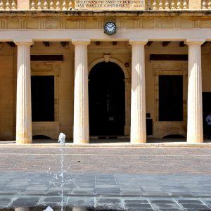 Baby in Fountain in Front of The Main Guard in Valletta, Malta - Encircle Photos