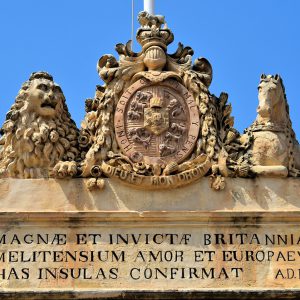 Coat of Arms on Main Guard Portico in Valletta, Malta - Encircle Photos
