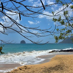 Diamond Rock and Morne Larcher from Beach near La Cherry, Martinique - Encircle Photos