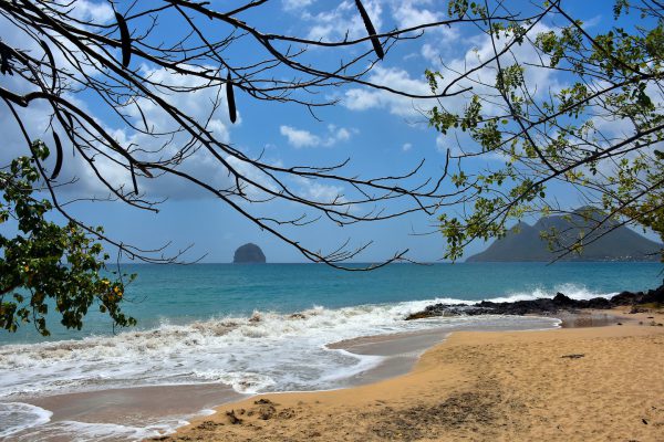 Diamond Rock and Morne Larcher from Beach near La Cherry, Martinique - Encircle Photos