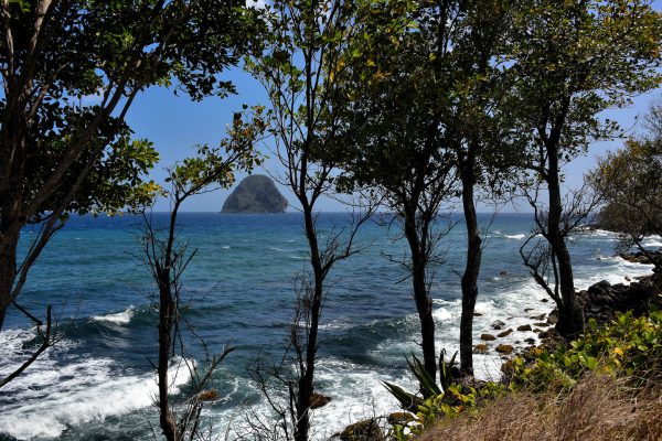 Diamond Rock amongst Crashing Waves near Le Diamant, Martinique - Encircle Photos