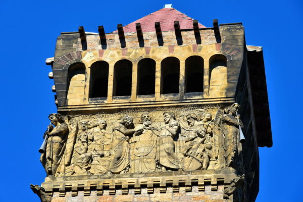 Brattle Square Church Tower Close Up in Boston, Massachusetts - Encircle Photos