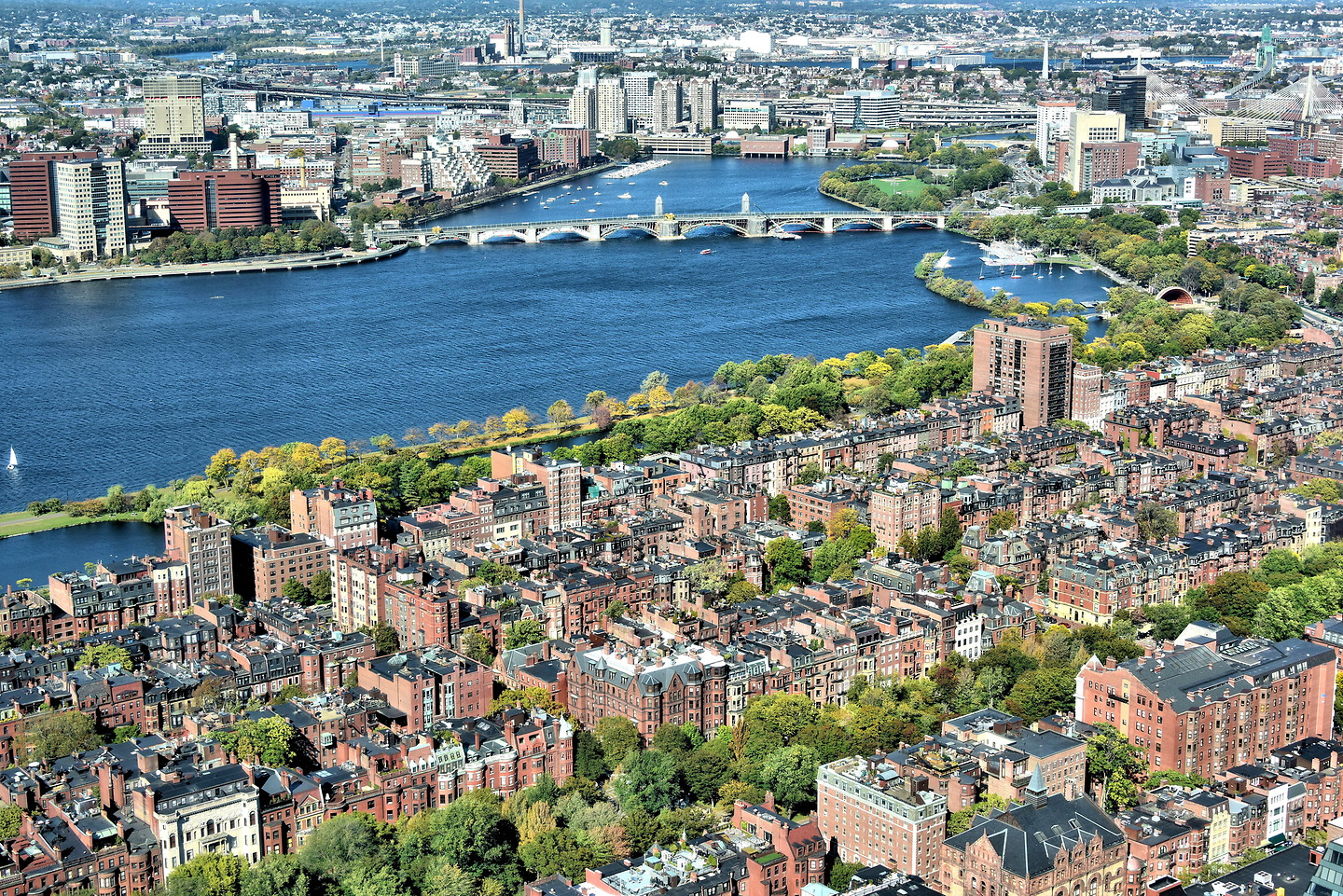 Prologue: Cambridge, Charles River and Brownstones in Boston, Massachusetts - Encircle Photos