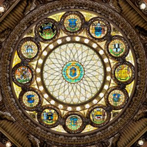 Massachusetts State House Hall of Flags Ceiling in Boston, Massachusetts - Encircle Photos