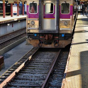 South Station Train at Platform in Boston, Massachusetts - Encircle Photos
