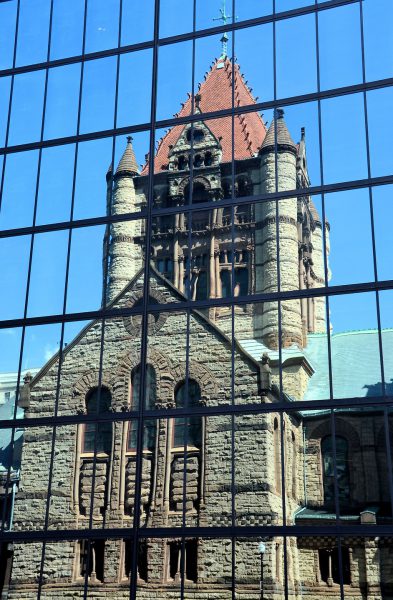 Trinity Church Reflection in John Hancock Tower in Boston, Massachusetts - Encircle Photos