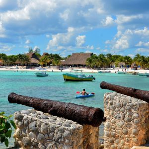 Rusted Cannons from Sunken Spanish Ship in Akumal, Mexico - Encircle Photos