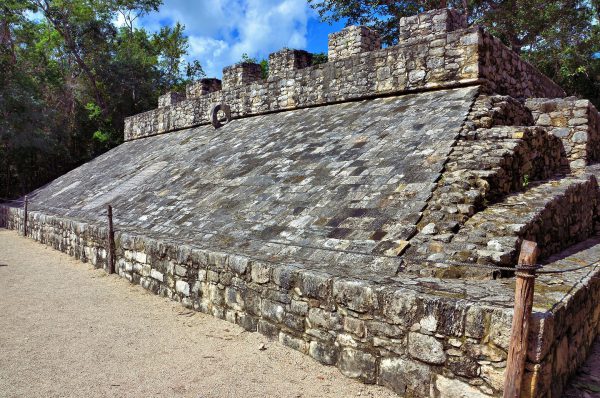 Sacred Ball Game Court at Mayan Ruins in Coba, Mexico - Encircle Photos