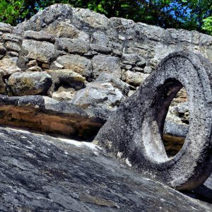 Sacred Ball Game Hoop at Mayan Ruins in Coba, Mexico - Encircle Photos