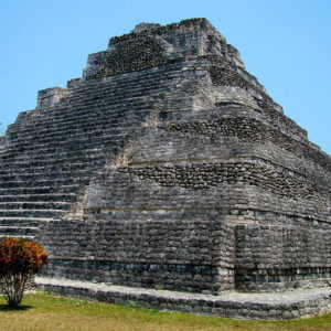Temple Pyramid at Chacchoben Mayan Ruins near Costa Maya, Mexico - Encircle Photos